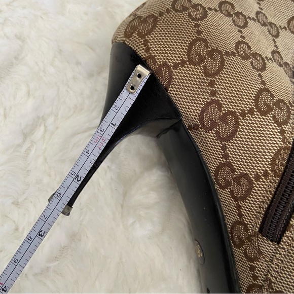 GUCCI GG Monogram Canvas Leather Ankle Boots Booties Stiletto Heels Pointed Toe - Picture 16 of 16